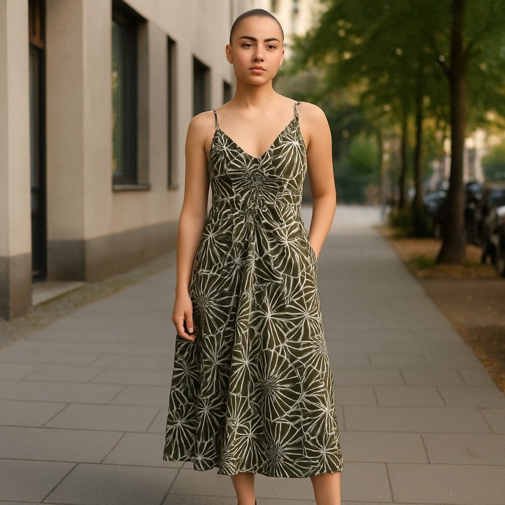 NWT Loft Knit Leaf Print Maxi, XXL